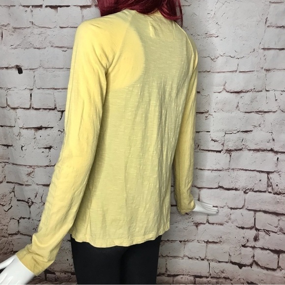 CARILOHA Bamboo Yellow Organic bamboo cotton open hi lo top Size XS - Picture 6 of 15